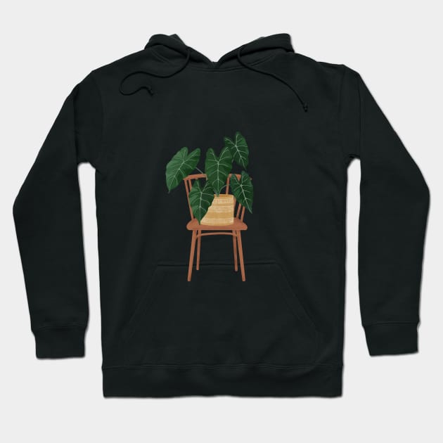 Modern philodendron illustration Hoodie by gusstvaraonica